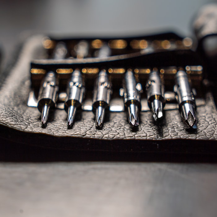Plumber's tools laid out